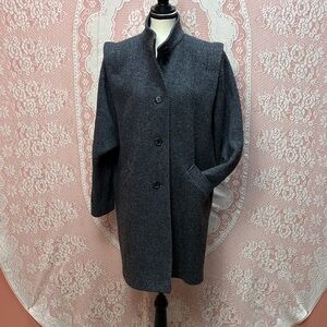 Vintage Wool Herringbone Coat